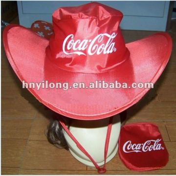 foldable promotional cowboy hat