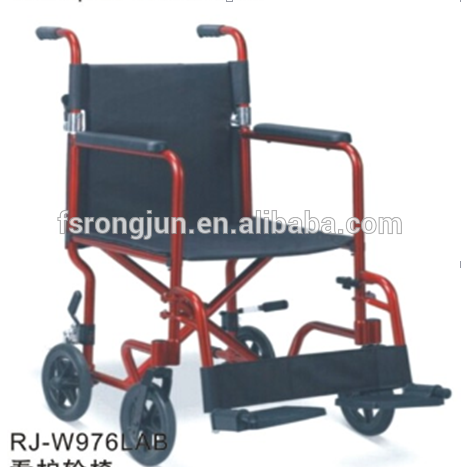 Manual steel main frame nursing wheel chair with washable polyester seat&back upholstery for elderly/disabled RJ-W976(AB)