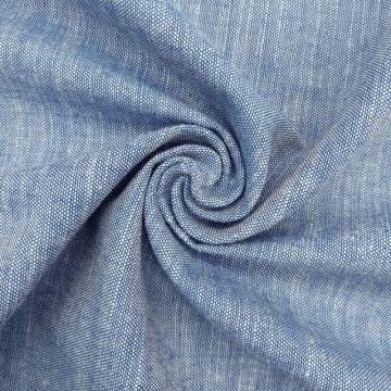 Yarn Dyed Woven Indigo Slub Dress Shirt Fabric