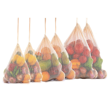 Sipima Produce Bag Set - Organic Cotton Mesh Reusable Bags