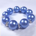 Kanak-kanak Blue Pearl Beads Stretch Gelang