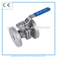 cf8 cf8m material 2pc flanged ball valve cangzhou manufacturer