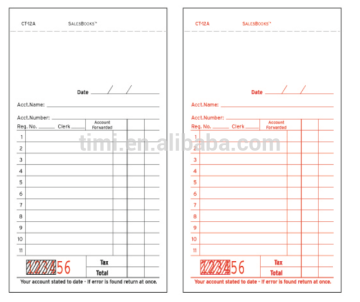 TIMI CT-12A GUEST CHECK , RESTAURANT DOCKET BOOK,WAITER DOCKET BOOK