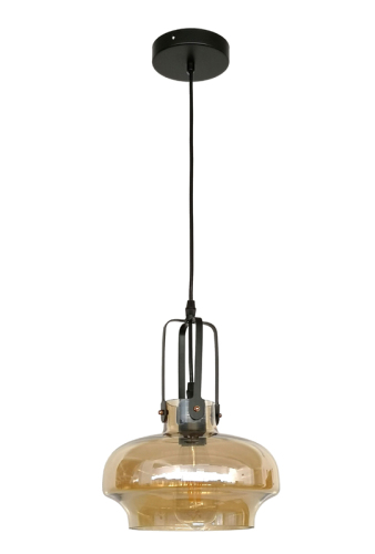 Glass pendant light with Amber color