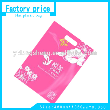 China manufacture HDPE plastic die cut bags with logo, die cut plastic bag with printing with logo