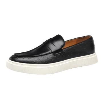 Plus Size Men's Summer Genuine Leather Loafers - Stocked Casual Slip-On Shoes