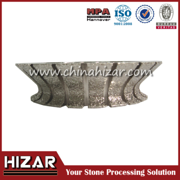 vacuum brazed diamond profile wheel/diamond grinding cutting wheel