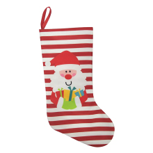 Printed christmas stocking with santa pattern