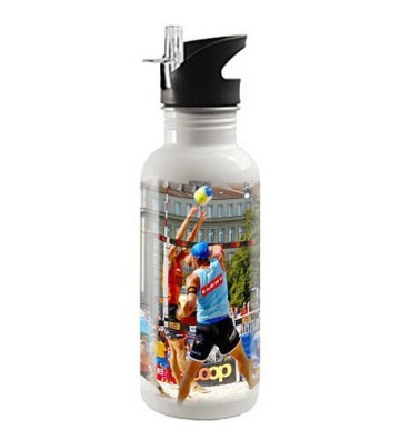 Sublimation Coated Sport Suction Nozzle Stainless Steel Water Bottle With Straw