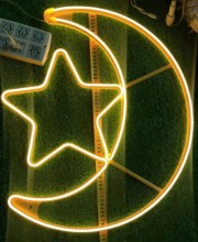 Hot Selling Star Moon Snowflake Neon Sign for Christmas Holiday Decoration