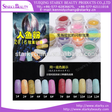 12 PCS nail art glitter powder dust tips decoration Magic dust powder