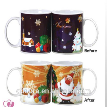 advertising Christmas Color Changing Ceramic Mug/11oz Christmas Magic Coffee Mug