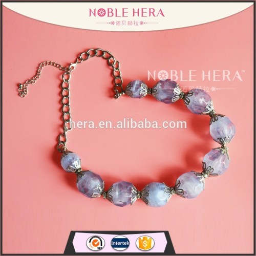 Fashionable plastic bead parts chunky necklace