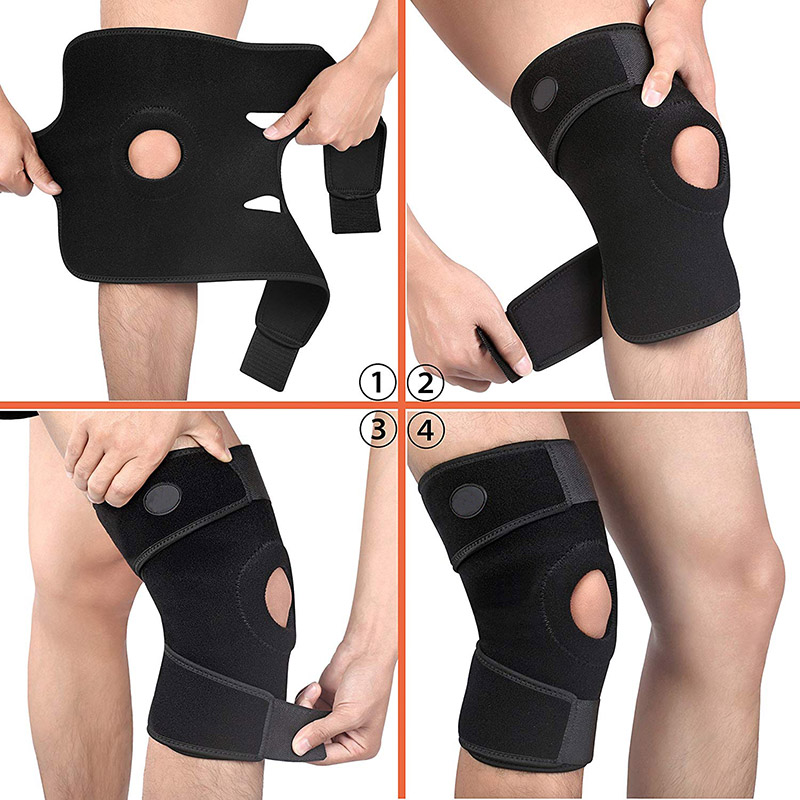 Soporte de rodilla de neopreno impermeable ajustable