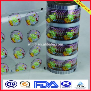 printing customized aluminum foil peelable film