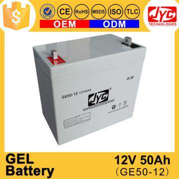 12V50ah Low Discharge Rate Rechargeable Gel Batteries