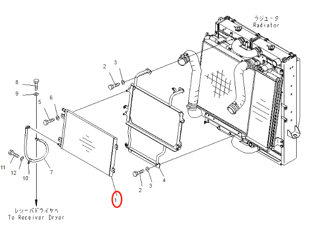 GENUINE KOMATSU LOADER WA470-6 CONDENSER 421-S62-4120