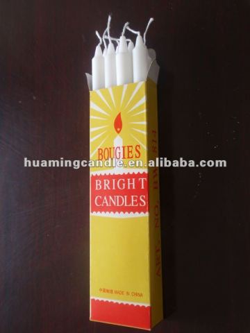 yellow box candle for Ghana