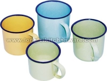 Enamel mug plain paper packing