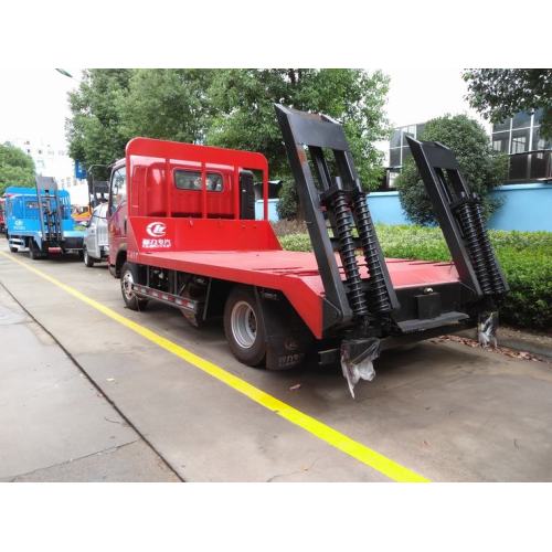 Truk transportasi flatbed untuk pengiriman excavator