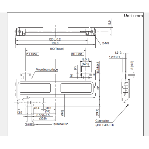 RSA0K-serie schuifpotentiometer