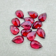 Natural Mozambique Red Garnet Pear Shaped Loose Stones