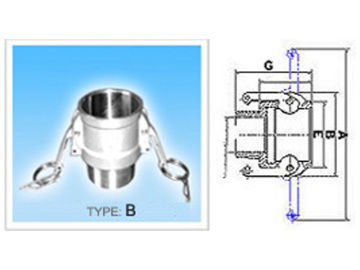 Camlock Type B Coupler Male