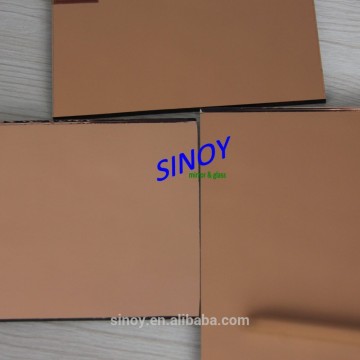 Sinoy Mirror Inc Produced 4mm 5mm 6mm Euro Bronze Silver Mirror Glass, Bronze Mirror with silver coating