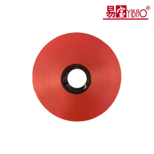 Machine made red woven bag strips