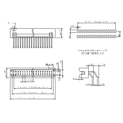 1.27mm Box Header Horizontal SMT H=5.40