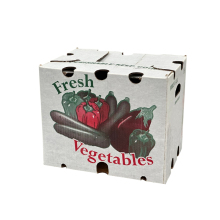 Durable Waxed Vegetable Produce Boxes - Waterproof Wax Coated Paper Cardboard Food Box for Seafood