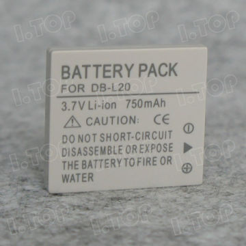 Digital camera battery pack for Sanyo DB-L20 replacement, 3.7V 750mAh,made in china