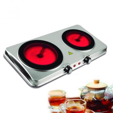 Infrared Burner Cooktop Buffet Range in Sleek Steel