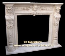 Marble Indoor Fireplace Shelf