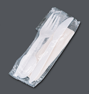 School Kit/Airline cutlery kit/plastic disposable cutlery kit with napkin