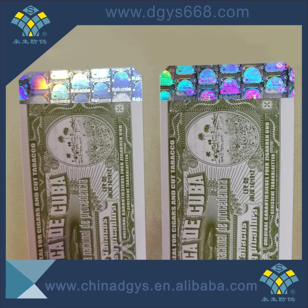 Hot Stamping Hologram Strip Security Paper Sticker