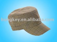 Military Check Pattern Cadet Cap Army Fashion hat caps