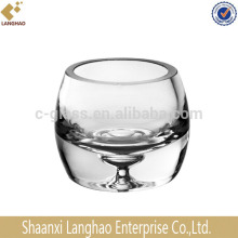 Round Crystal Cut Candle Holder