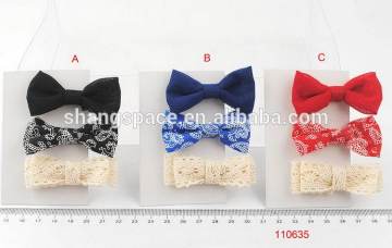 Factory customized hair bows with elastic headband