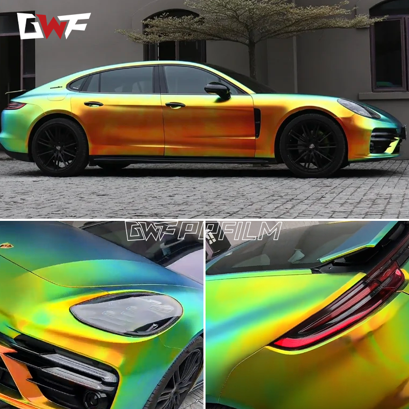 Película cromada de coche rosa