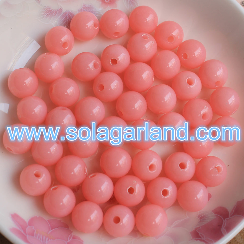 Plastic Round Pony Beads