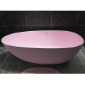 Egg Shape Acrylic Bathtub Freestanding Pink