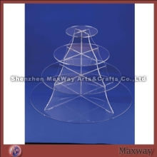 4 Layers Clear Maypole Perspex/Acrylic Cake Display Castle