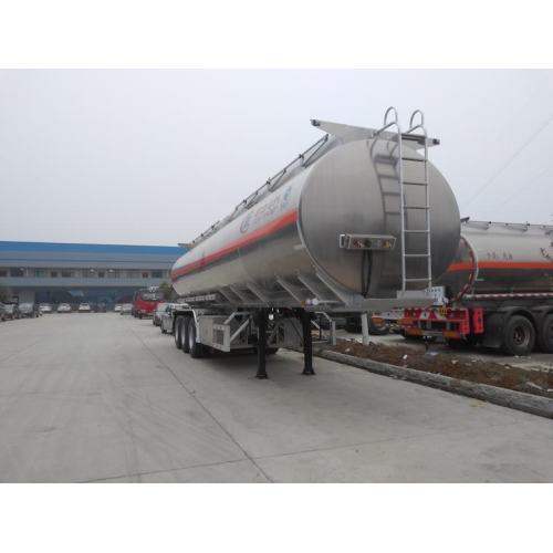 Tri-Axle 30000 33000 Liter Kapasitas Bensin Bergelai Truk Trailer Tanker Bahan Bakar