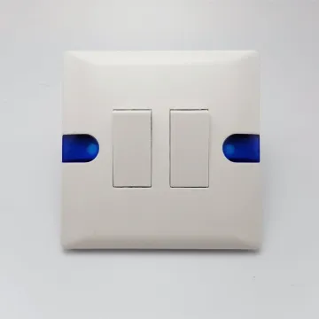 Electrical Wall Light Switch Socket 2 Gang