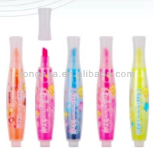 New design cartoon Cute mini glitter highlighter set