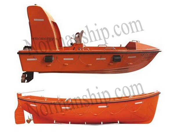 Open Lifeboat fast Rescue Boat 6.5M length Working Boat solas Fiberglass lifesaving boat