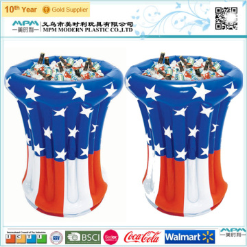 Inflatable ice bucket product/ice bucket cooler