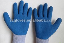 10g poly cotton latex coated working gloves