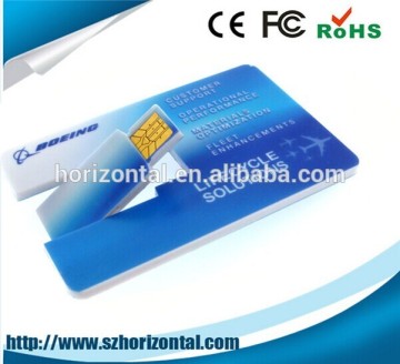 Top design hidden chip credit Visa card USB memory stick chip